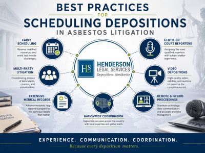 Best Practices from Henderson Legal Services for Scheduling Depositions in Asbestos Litigation